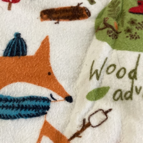 Garnet Hill flannel queen set Lumbear flat fitted 2 cases - Picture 5 of 7